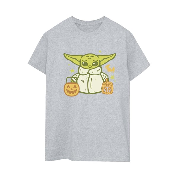 Star Wars: The Mandalorian Womens/Ladies Trick Or Treat Boyfriend T-Shirt