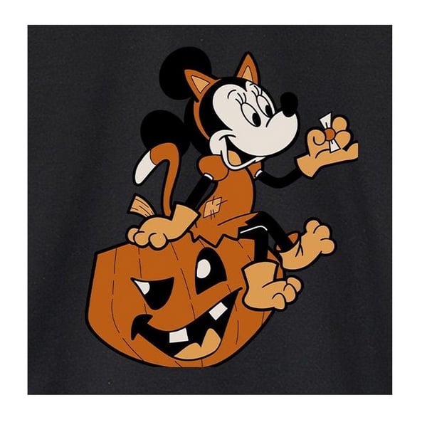 Disney Womens/Ladies Minnie Mouse Cat Halloween Sweatshirt