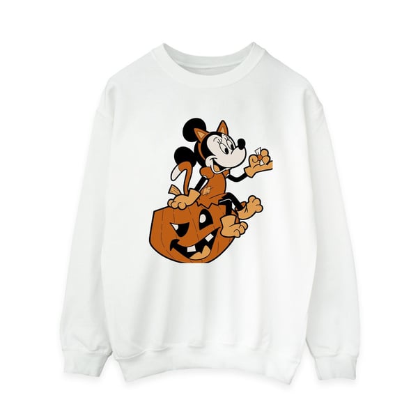 Disney Womens/Ladies Minnie Mouse Cat Halloween Sweatshirt