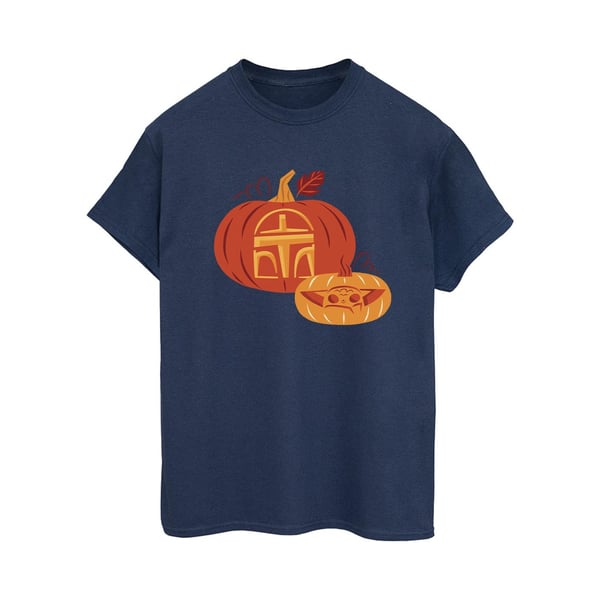 Star Wars: The Mandalorian Womens/Ladies Pumpkin Cotton Boyfriend T-Shirt
