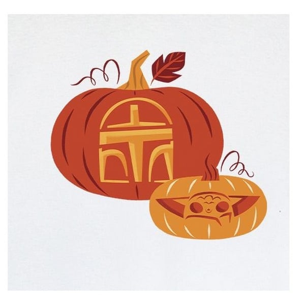 Star Wars: The Mandalorian Womens/Ladies Pumpkin Cotton Boyfriend T-Shirt