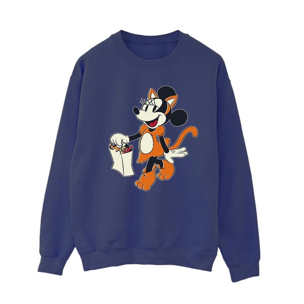 Disney Womens/Ladies Cat Trick Or Treat Minnie Mouse Sweatshirt
