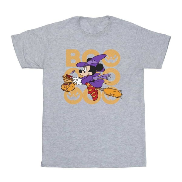 Disney Dam/Dam Boo Witch Minnie Mouse T-shirt i bomull med boyfriend-passform