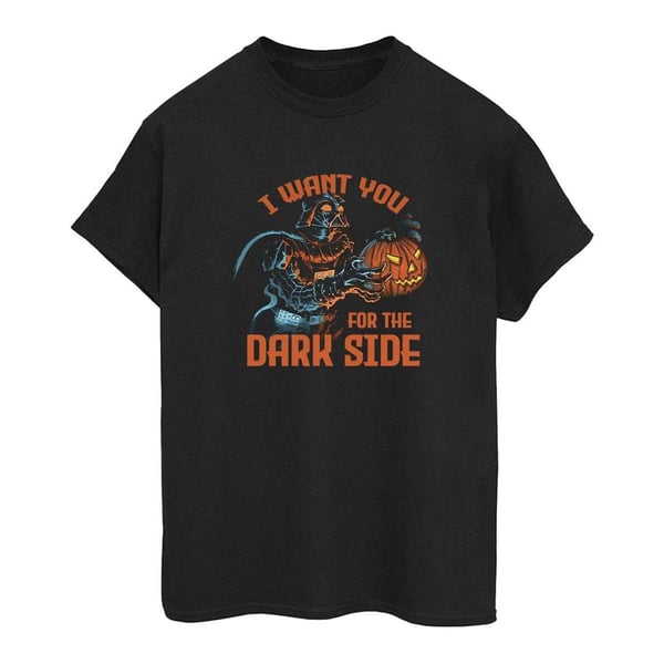 Star Wars Womens/Ladies Dark Side Darth Vader Cotton Boyfriend T-Shirt