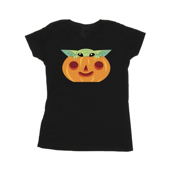 Star Wars Womens/Ladies Grogu Pumpkin Cotton T-Shirt