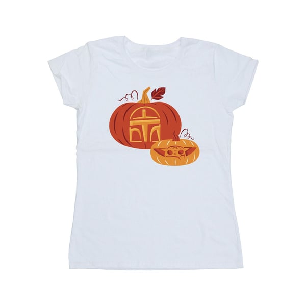 Star Wars: The Mandalorian Womens/Ladies Pumpkin Cotton T-Shirt