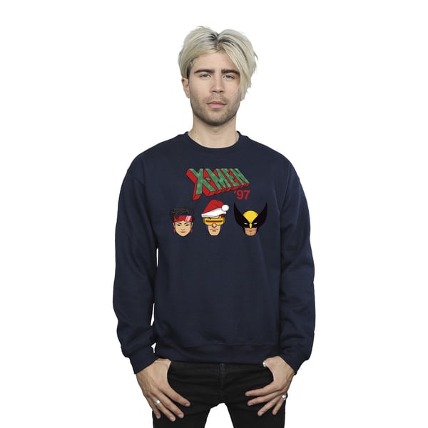 X-Men Mens Head Christmas Sweatshirt