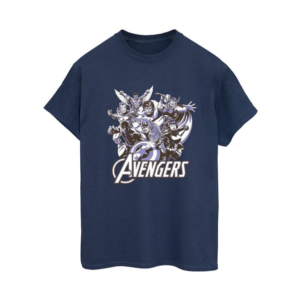 Avengers Womens/Ladies Group Boyfriend T-Shirt