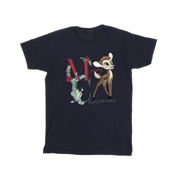 Bambi Girls Merry Christmas Cotton T-Shirt
