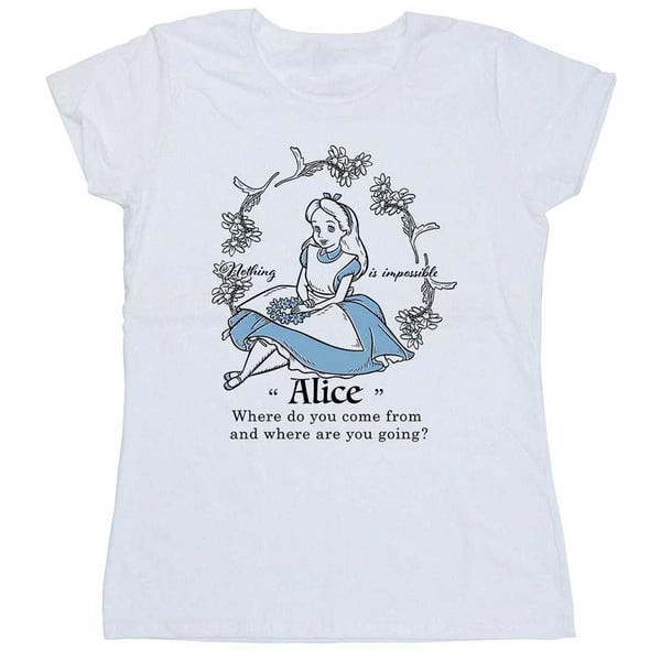 Alice In Wonderland Womens/Ladies Nothing Is Impossible Cotton T-Shirt