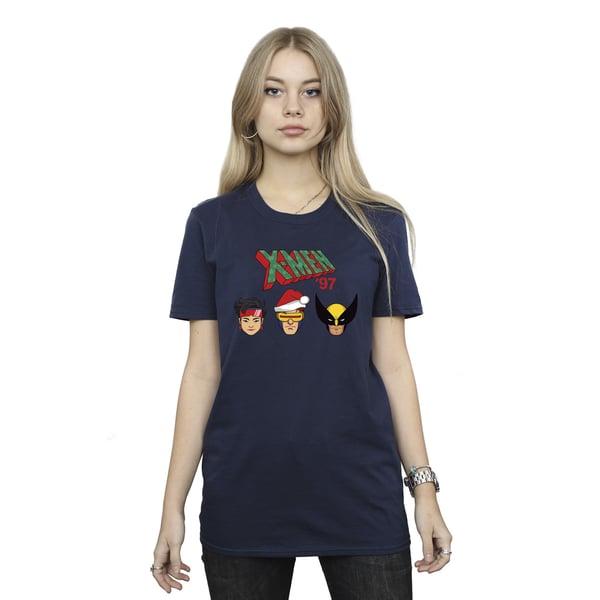 X-Men Womens/Ladies Head Cotton Boyfriend Christmas T-Shirt