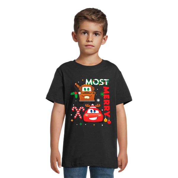 Cars Boys Most Merry Ringspun Cotton T-Shirt