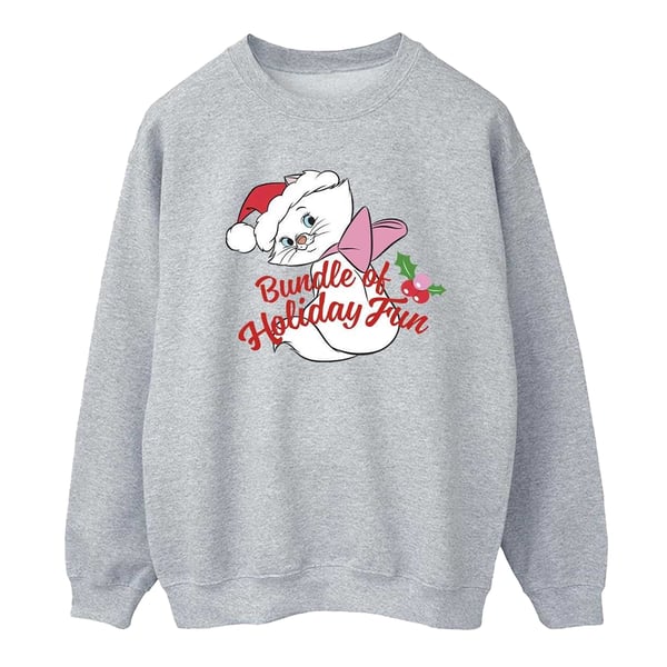 The Aristocats Womens/Ladies Bundle Of Holiday Fun Marie Sweatshirt