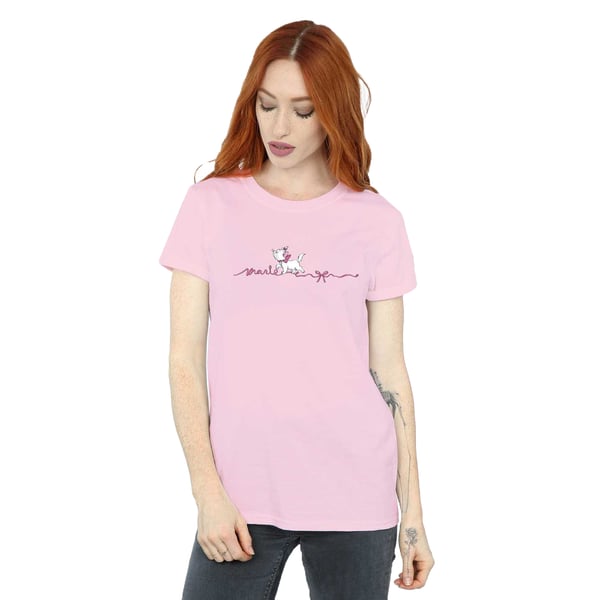 The Aristocats Womens/Ladies Marie Ribbon Boyfriend T-Shirt
