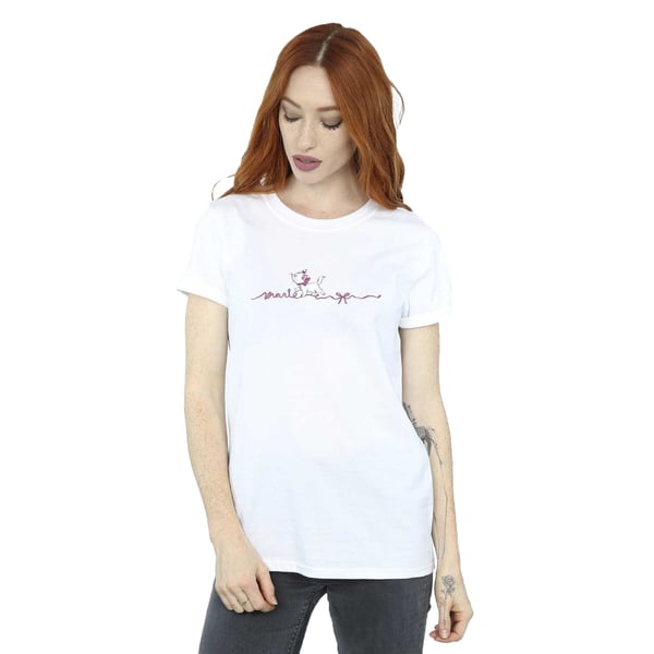 The Aristocats Womens/Ladies Marie Ribbon Boyfriend T-Shirt