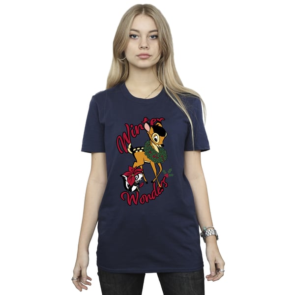 Bambi Womens/Ladies Winter Wonders Cotton Boyfriend T-Shirt