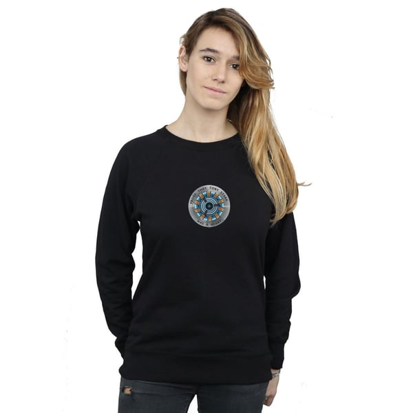 Marvel Womens/Ladies Avengers Endgame Tony Stark Heart Sweatshirt