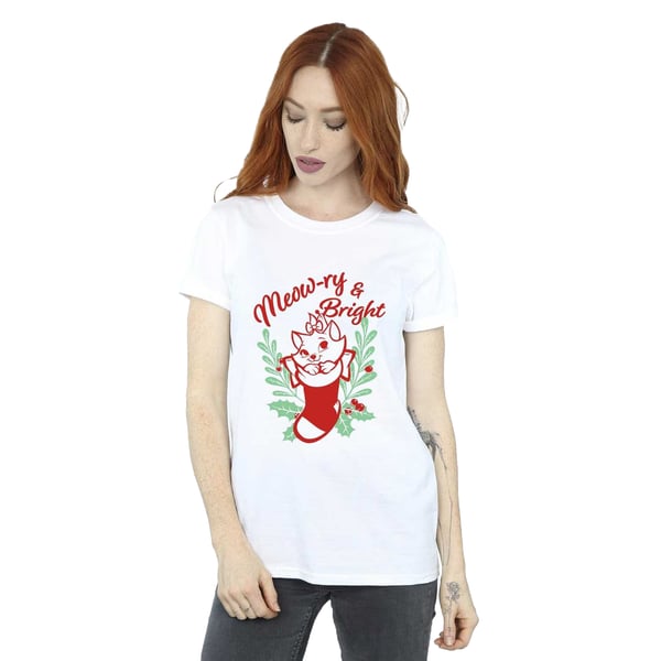 The Aristocats Womens/Ladies Meowry & Bright Cotton Boyfriend T-Shirt