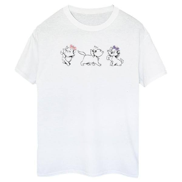 The Aristocats Womens/Ladies Marie Bow Cotton Boyfriend T-Shirt