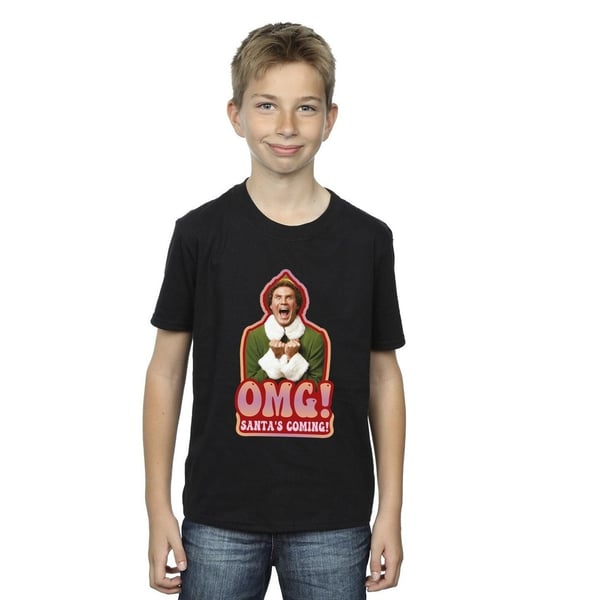 Elf Boys Santa Is Coming Cotton T-Shirt