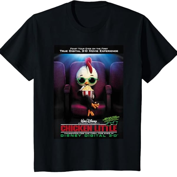 Chicken Little Boys Movie Poster Cotton 3D T-Shirt