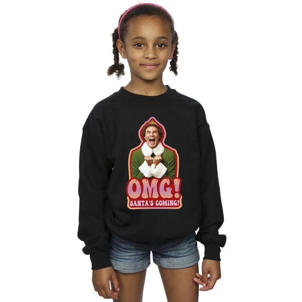 Elf Girls Santa Is Coming Sweatshirt