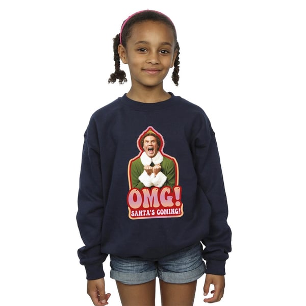 Elf Girls Santa Is Coming Sweatshirt
