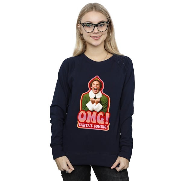 Elf Womens/Ladies Santa Is Coming Sweatshirt