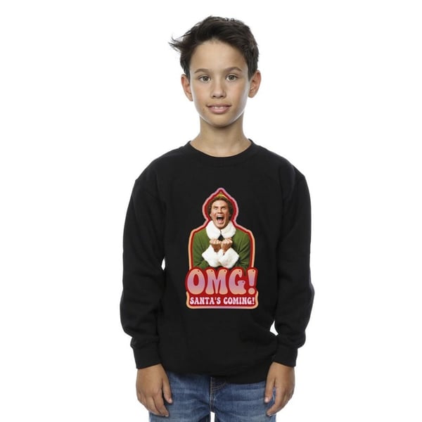 Elf Boys Santa Is Coming Sweatshirt