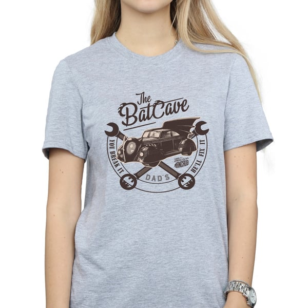 Batman Womens/Ladies The Batcave Car Boyfriend T-Shirt