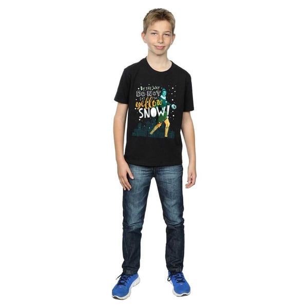 Elf Boys Yellow Snow Cotton T-Shirt