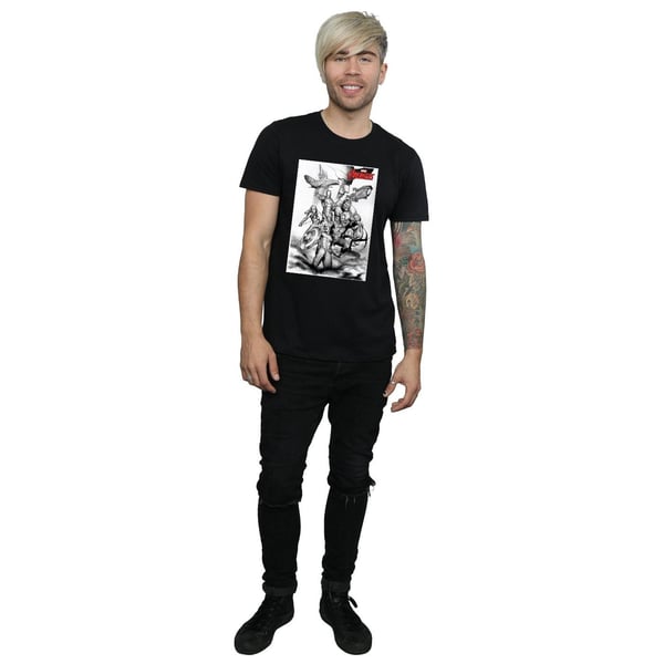Marvel Mens Avengers Assemble Team Sketch T-paita