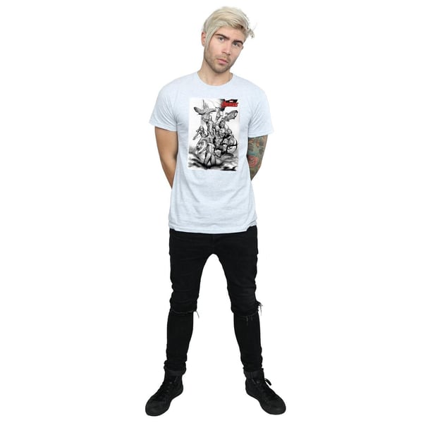 Marvel Mens Avengers Assemble Team Sketch T-paita