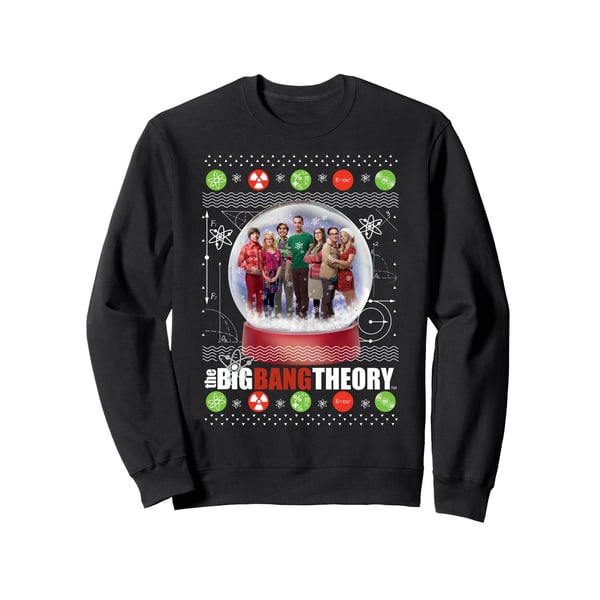 The Big Bang Theory Mens Snow Globe Christmas Sweatshirt