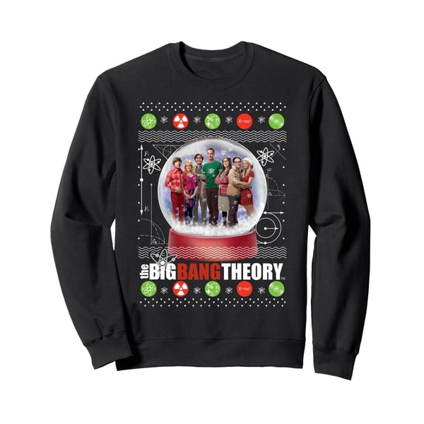 The Big Bang Theory Boys Snow Globe Christmas Sweatshirt