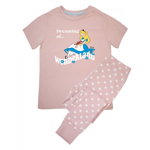 Alice In Wonderland Girls Dreaming Of Wonderland Long Pyjama Set