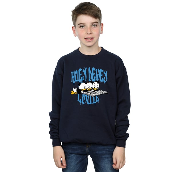 Disney Boys Huey Dewey Louie Reading Sweatshirt
