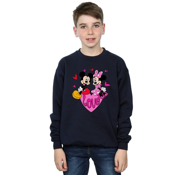Disney Boys Love Mickey & Minnie Mouse Hearts Sweatshirt