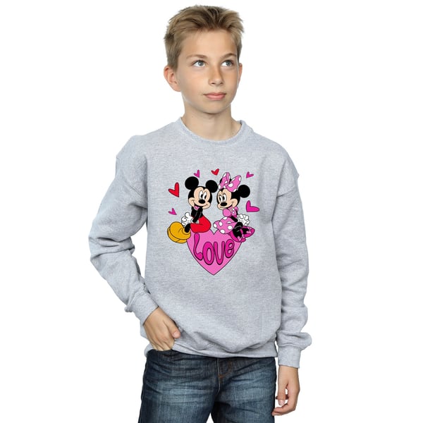 Disney Boys Love Mickey & Minnie Mouse Hearts Sweatshirt