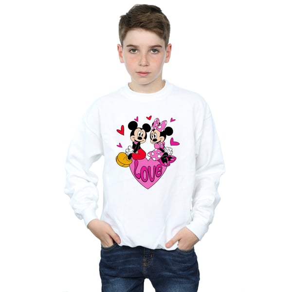 Disney Boys Love Mickey & Minnie Mouse Hearts Sweatshirt