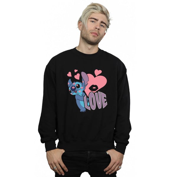 Lilo & Stitch Mens Love Heart Sweatshirt
