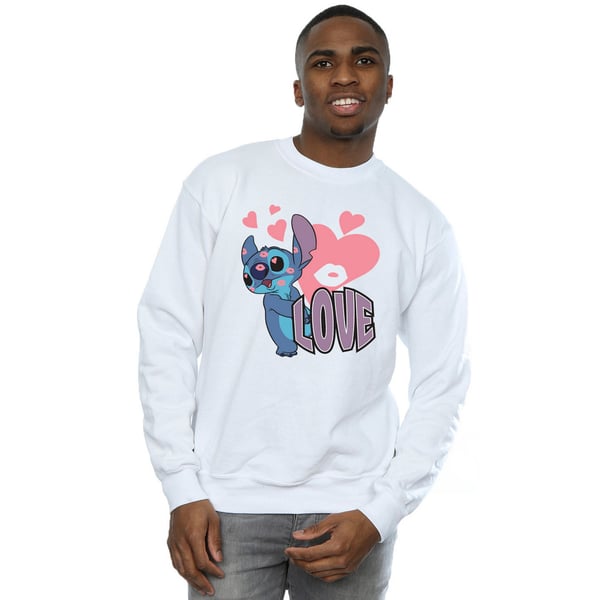 Lilo & Stitch Mens Love Heart Sweatshirt