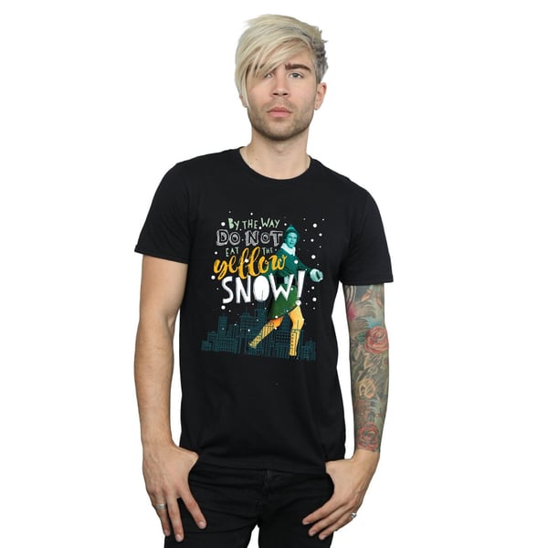 Elf Mens Yellow Snow Cotton T-Shirt