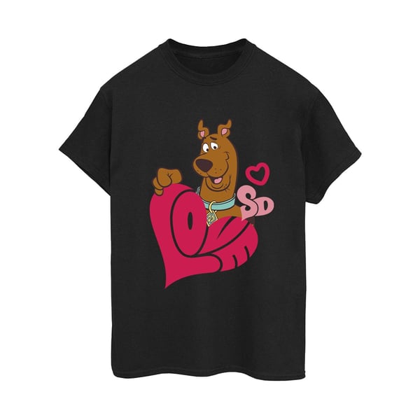 Scooby Doo Womens/Ladies Love Heart Cotton Boyfriend T-Shirt
