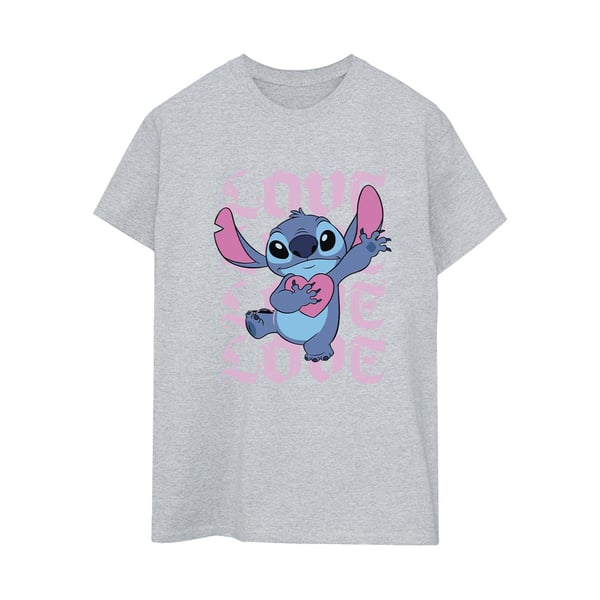Lilo & Stitch naisten/naisten Valentine Love Boyfriend T-paita Lilo & Stitch naisten/naisten Valentine Love Boyfriend T-paita