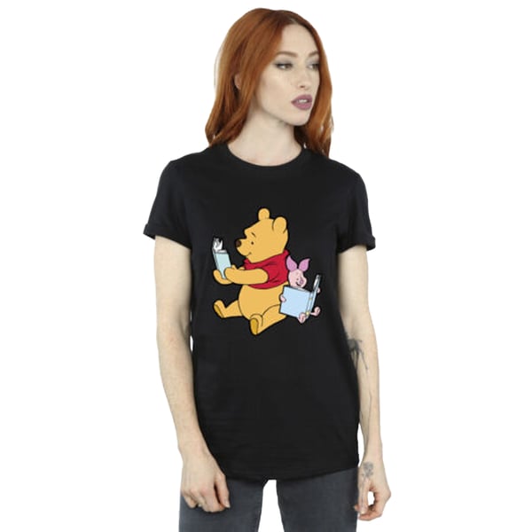 Winnie the Pooh Womens/Ladies Reading Cotton Boyfriend T-Shirt