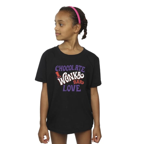 Willy Wonka & The Chocolate Factory Girls Chocolate Bar Love Cotton T-Shirt