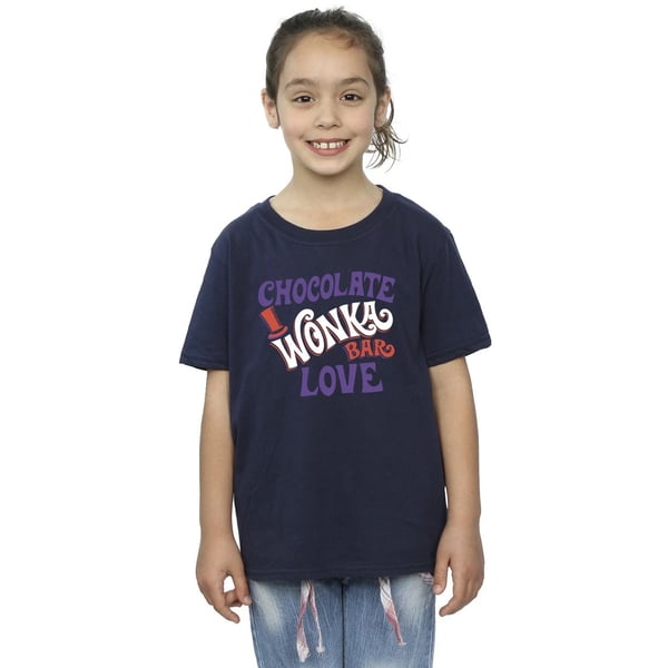 Willy Wonka & The Chocolate Factory Girls Chocolate Bar Love Cotton T-Shirt