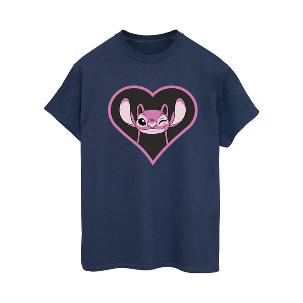 Lilo & Stitch Womens/Ladies Angel Heart Cotton Boyfriend T-Shirt