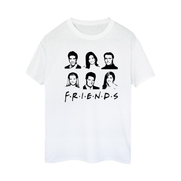 Friends Womens/Ladies Faces Cotton Logo Boyfriend T-Shirt